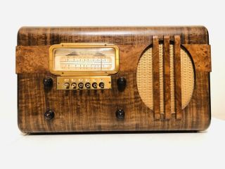 Antique 1938 Sparton 5218 " Selectronne " Superheterodyne Art Deco Vintage Radio