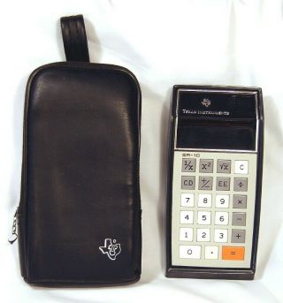 Vintage Texas Instruments Sr - 10 Electronic Slide Rule Calculator Soft Case