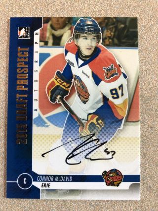 2013 - 14 Itg In The Game Connor Mcdavid Autograph Oilers,  Erie Otters Auto