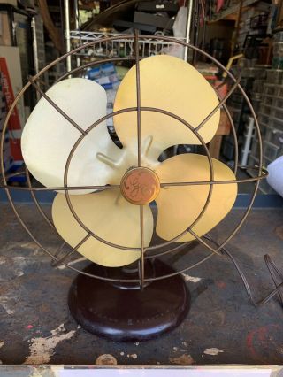 Antique Vintage G.  E.  Fan General Electric Ge Old Fan 12” Dia