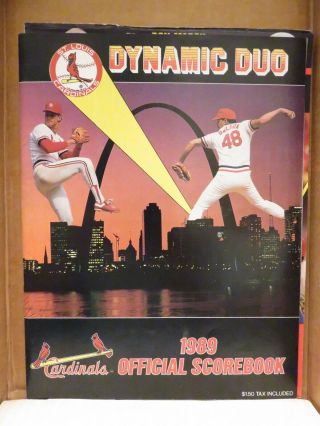 St.  Louis Cardinals 1989 Official Scorebook (game Vs.  Houston Astros)