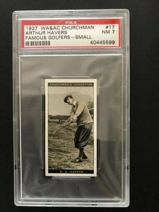 1927 Churchman Famous Golfers - Small: Arthur Havers 17 Psa Grade 7