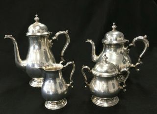 Kenilworth Sterling Silver Coffee And Tea Service With Cream And Covered Sugar