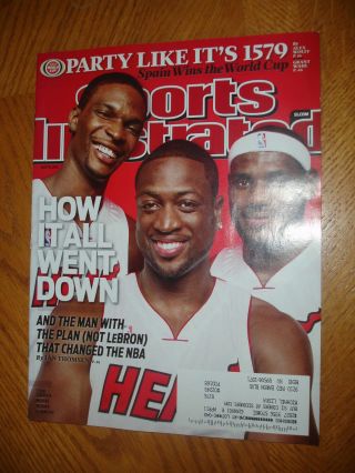July 19,  2010 Lebron James Dwyane Wade Chris Bosh Miami Heat Sports Illustrated