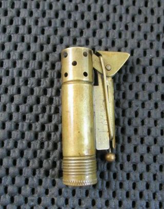 Vintage Ww2 Brass Trench Pocket Cigarette Lighter Made In Austria