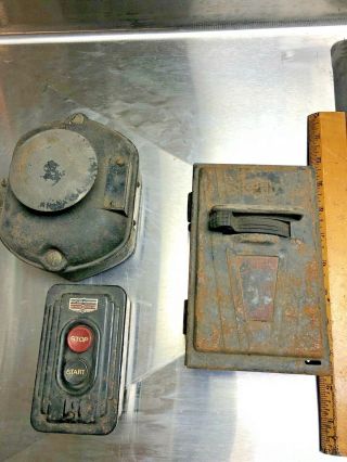 3 Vintage Cutler Hammer Switch Push Button Dead Man Steampunk Antique Electric