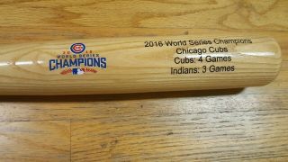 Chicago Cubs 2016 World Series champions MLB Authentics Louisville Slugger Bat 3