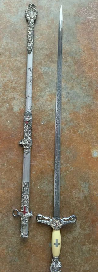 Antique Knights Templar Sword Henderson Ames Co
