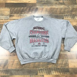 Ohio State University Buckeyes Vintage Crewneck Sweatshirt 2002 National Champs