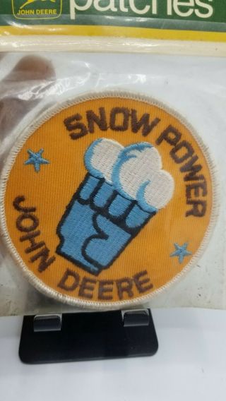 Vintage John Deere Snowmobile Patch “Snow Power” 2