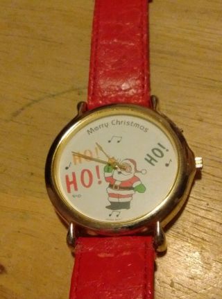 Vintage Musical Santa Claus Watch,  Running Battery L