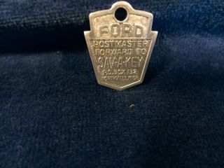 Vintage Ford Sav - A - Key Tag Keychain