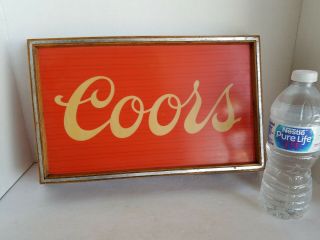 Rare Vintage 1970s Coors Beer Bar Sign Plaque 10 " ×15 " Includes