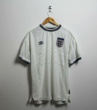 Vintage England Home Football Shirt 1999 - 01 Umbro