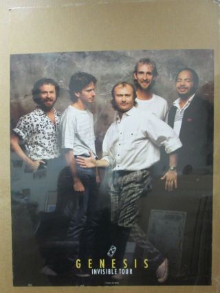 Invisible Tour Vintage Poster Rock Band Genesis 1986 Inv G3617
