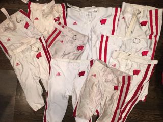 One (1) Authentic Game Worn Wisconsin Badgers Football Pants Size 42
