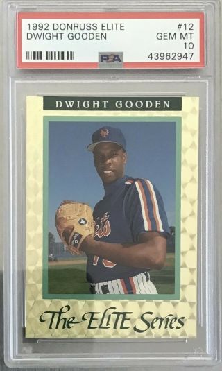 Psa 10 Gem 1992 Donruss Elite Dwight Gooden 12 Mets Set Break 6182/10000