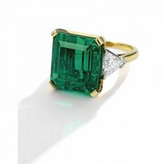 Art Deco 3.  90 Ct Emerald Green Sapphire Antique Vintage Silver Engagement Ring 7