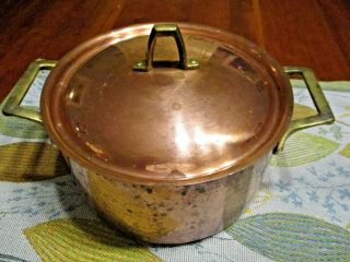Vtg Revere Ware Bicentennial Solid Copper Stock Pot With Lid