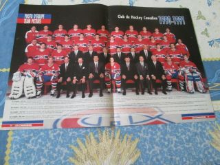 1990 - 1991 - Montreal Canadiens Team Poster Color 16 By 11