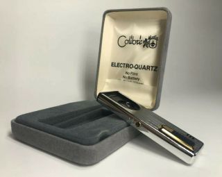 Vintage Colibri Butane Electro - Quartz Pocket Pipe Cigar Lighter Cutter