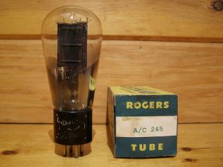 One Vintage Rogers A/c 245 / 45 Triode Amplifier Vacuum Tube Fully Gm.