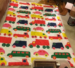 Marimekko By Dan River Bo Boo Cars Twin Comforter Vintage 1976