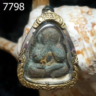 Phra Pit Ta Monk Cloth Lp Tim Wat Rahanrai Rayong Thai Buddha Amulet 7798g