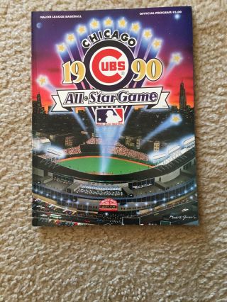 1990 All Star Game Program,  Wrigley Field,  Chicago Cubs 2