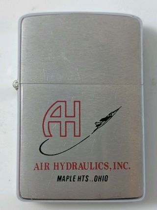 Vintage 1969 Zippo Lighter With Air Hydraulics Inc.  Advertisement