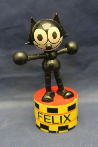 Vintage Felix The Cat Push Up Toy - Ftcp Inc.  E3b4