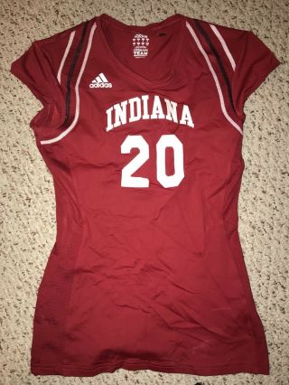 Adidas Indiana Hoosiers Volleyball 20 Red Game Worn Jersey M