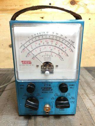 Vintage Eico Model 232 Peak To Peak Vtvm Voltometer,