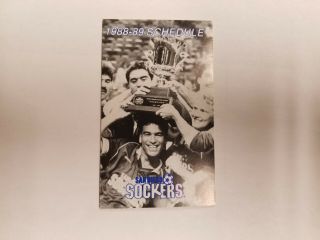 San Diego Sockers 1988/89 Misl Indoor Soccer Pocket Schedule - Good Year