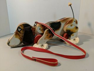 Vintage 1961 Fisher Price Snoopy Dog Pull Toy - Leash 181