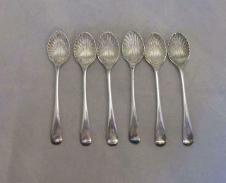 6 X Antique Edwardian Sterling Silver Tea Spoons C1910.  E20