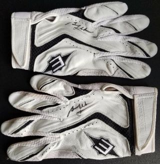 Ben Zobrist Game Used? Batting Gloves Autographed Rays Cubs