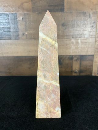 Vintage Marble Obelisk Decorative Paperweight Pillar Tower Sculpture
