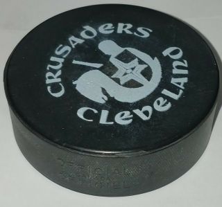 1972 - 75 Cleveland Crusaders Wha Biltrite Vintage Official Game Puck Canada Gem