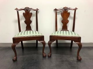 Henkel Harris Model 102 S Chippendale Ball Claw Dining Side Chairs - Pair 1