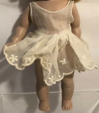 Madame Alexander Kins Doll Dress Lace Flower Embroided Tutu Style White