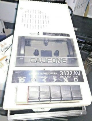 Califone 3132av Portable Cassette Tape Recorder Vintage Deck Ec