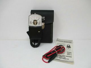Vintage A.  W.  Sperry Snap 5 Snap - On Volt Ammeter Model Sr - 150 W/ Case