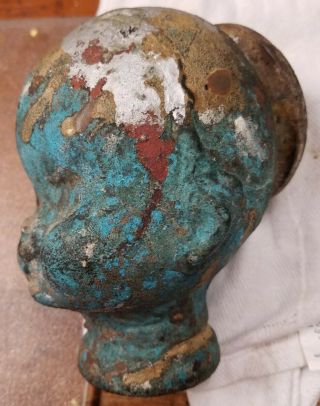 Rare Heavy Vintage Eegee Copper Or Brass 5 1/2 " Spooky Doll Head Mold