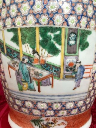 imperial emperor chinese famille rose verte vase qing 19th century 3