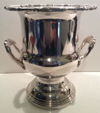 Vintage Leonard Silverplate Champagne Wine Cooler Ice Bucket Trophy Urn