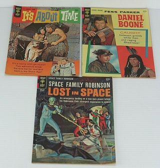 3 Vintage Gold Key Comic Books Daniel Boone Lost In Space It 