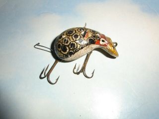 Scarce Vintage Michigan Spotted Crippled Mouse Fishing Lure / Bud Stewart
