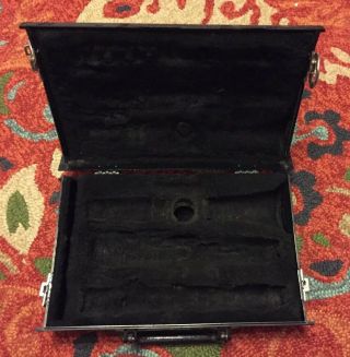 Vintage Clarinet Case Only Black Velvet Padding