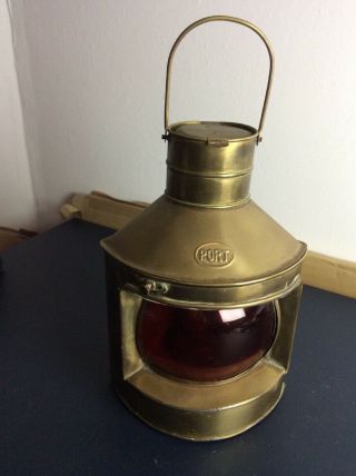 Vintage Brass Nautical Port Ship Marine Light